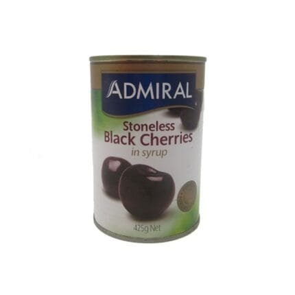 Admiral Stoneless Black Cherries In Syrup 425g