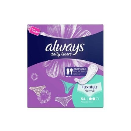 Always Daily Liners Comfort Protect Flexistyle Pantyliners Normal 54 Count