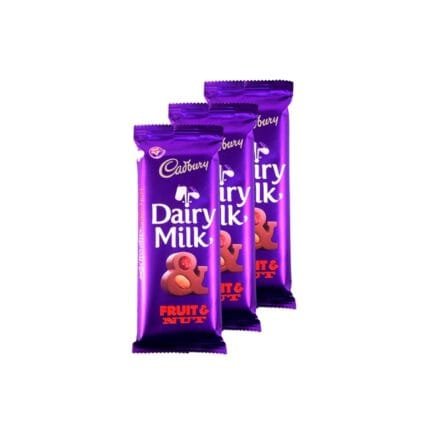 Cadbury Dairy Chocolat Fruit and Nut 90g Pack of 3