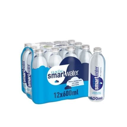 GLACEAU Smartwater Bottled Drinking Water PET 600ml pack of 12