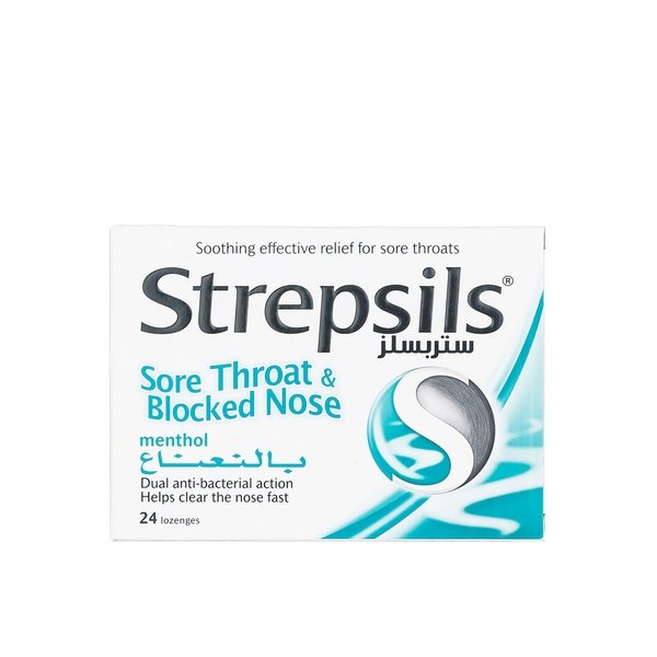 Strepsils Lozenges Sore Throat & Blocked Nose Menthol 24pcs – G C ...